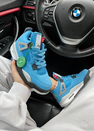 Nike air jordan 4 retro 'university blue' жіночі кросівки найк аїр джордан1 фото