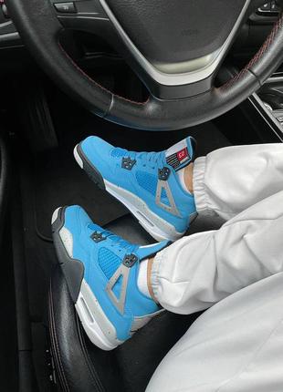 Nike air jordan 4 retro 'university blue' жіночі кросівки найк аїр джордан3 фото