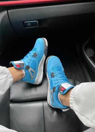 Nike air jordan 4 retro 'university blue' жіночі кросівки найк аїр джордан6 фото