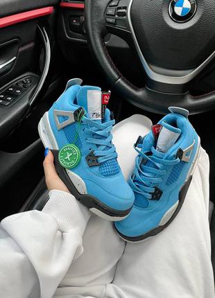 Nike air jordan 4 retro 'university blue' жіночі кросівки найк аїр джордан9 фото