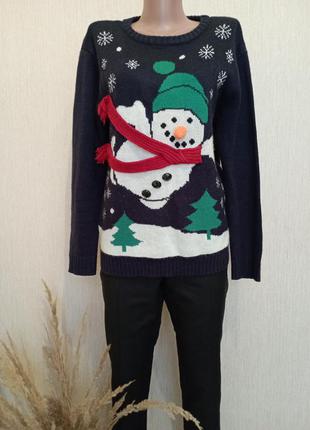 Тепленький,новорічний акриловий светр2 фото