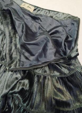 Короткая бархатная юбка солнцеклеш франция4 фото