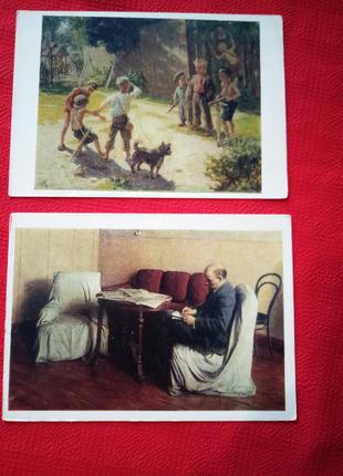 Набір листівок(2шт)-бердянський художній музей 1976р