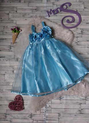 Ошатне блакитне плаття на дівчинку