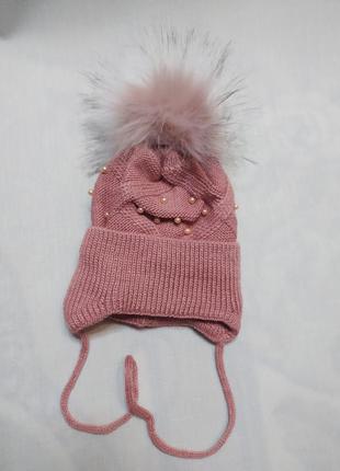 Зимова шапочка для маленьких принцессок 🥰
