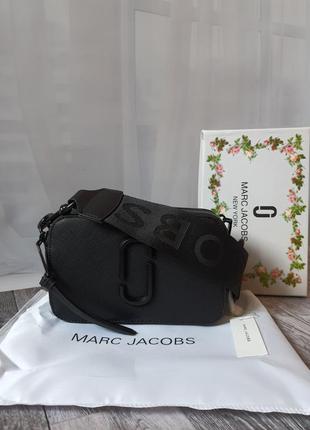 Marc jacobs snapshot black брендовая стильная черная сумка відомий бренд жіноча елегантна чорна сумочка7 фото