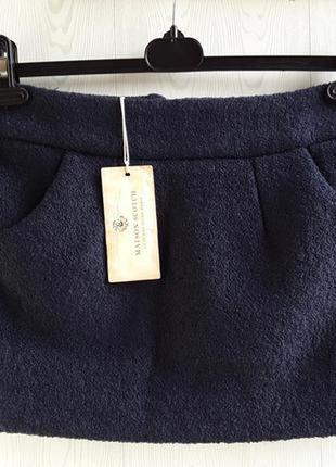 Вовняна  міні спідниця