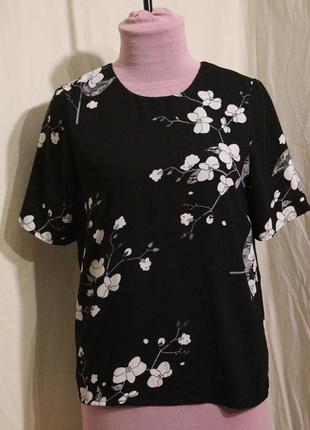 Щільна блуза на підкладці в квіти