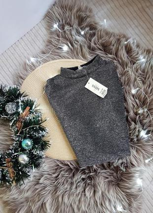 Блестящая кофточка, водолазка, новогодняя кофта на девочку 13/14 лет