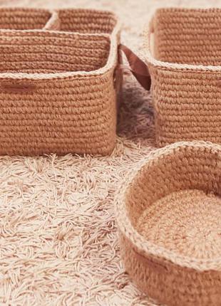 Інтер'єрні кошика з джуту від 150 грн