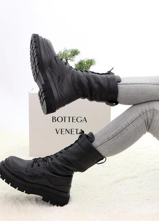 🖤💠🖤bottega veneta boots high black fur💠🖤❄️жіночі зимні ботинки з хутром, ботинки женские зима мех