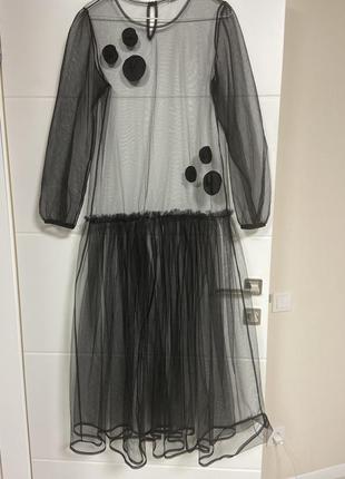 Сукня чорна сіточка4 фото