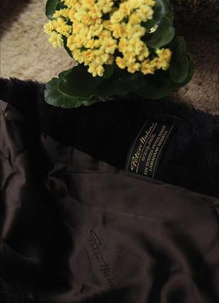 Брендовая натуральная меховая шуба тедди длинная оверсайз винтаж шерсть пальто зимнее5 фото