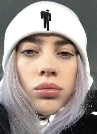 Шапка біла billie eilish2 фото