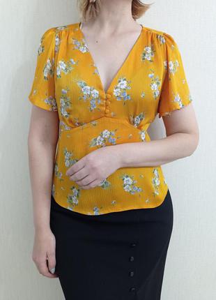 Блуза в цветочный принт, блузка2 фото