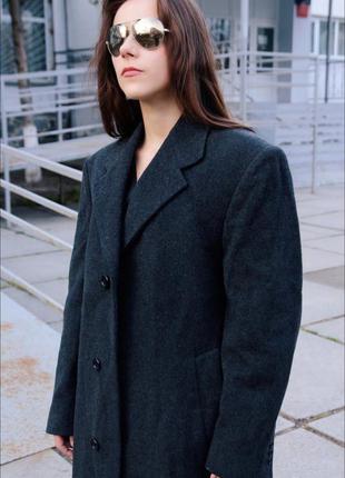 Брендовое кашемировое шерстяное кашемир шерсть длинное классическое пальто оверсайз бойфренд2 фото