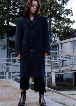 Брендовое кашемировое шерстяное кашемир шерсть длинное классическое пальто оверсайз бойфренд4 фото