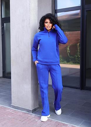 Спортивный костюм на флисе клёш. 4 расцветки