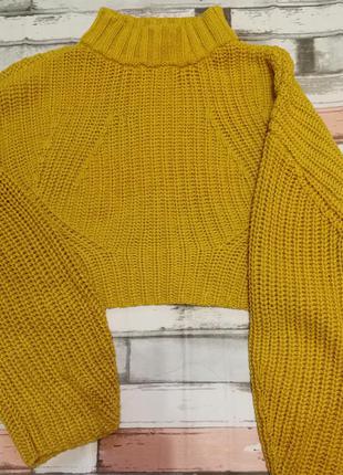 Короткий кроп топ вязаный свитер2 фото