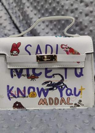 Нова біла сумочка без ремінця!!!тренд сезону!последняя!с13