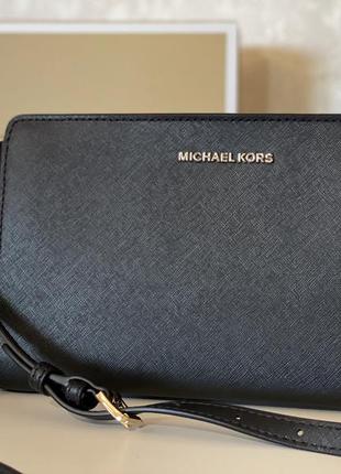 Кожаная, базовая кросс боди от michael kors