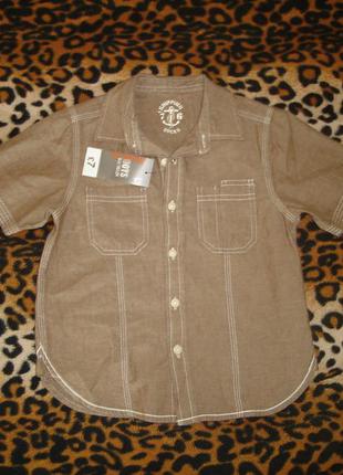 Новая рубашка на 4-5 лет от matalan, 100% котон