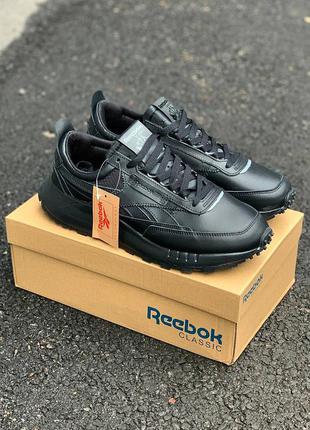 Reebok classic чёрные классические мужские кроссовки рибок чёрные рибоки