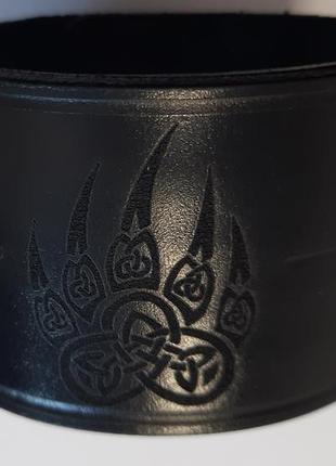 Браслет шкіряний слов'янський оберіг друк велеса