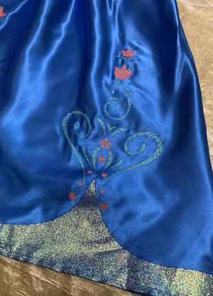 Яркое карнавальное платье disney карнавальный костюм анна из холодного сердца на 7-8 лет3 фото