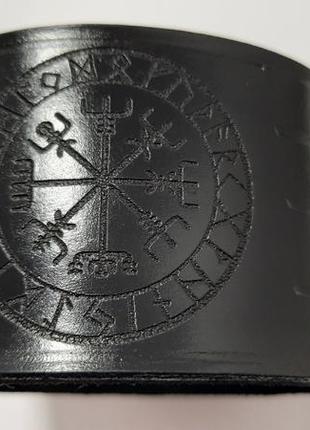 Браслет шкіряний рунный компас