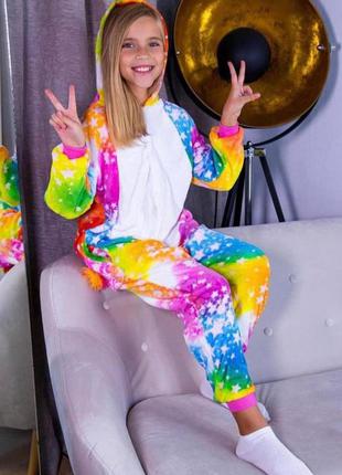 Детская пижама пижамка единорог единорожек кигуруми единорог звёздный единорог кігурумі піжама яркий единорог