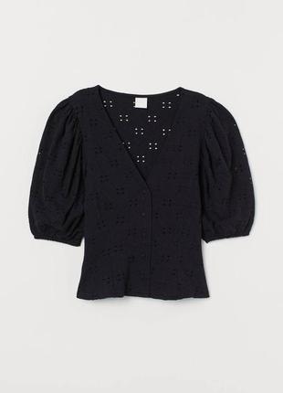 Блуза на гудзиках з обьемными рукавами фанариками h&m, zara