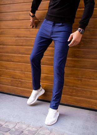 Мужские джинсы  штаны  (темно-синие)7 фото