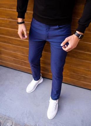 Мужские джинсы  штаны  (темно-синие)3 фото
