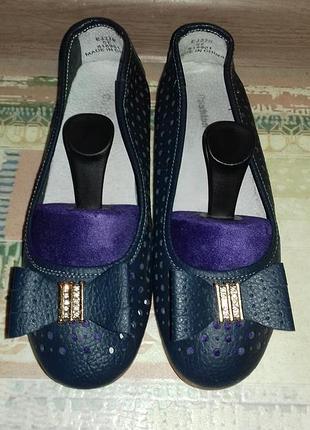 Кожаные балетки полностью