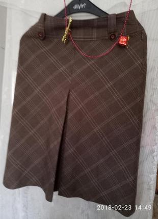 Деловая брендовая юбка на подкладке без карманов1 фото