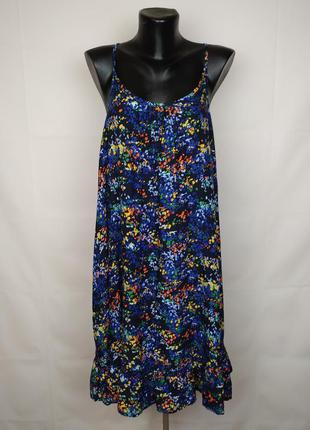 Платье сарафан новый стильный в цветочный принт marks&spencer uk 18/46/xxl1 фото