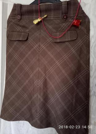 Деловая брендовая юбка на подкладке без карманов2 фото