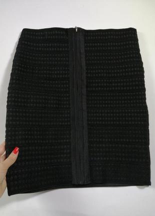 Чёрная бандажная юбка zara2 фото