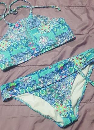 Купальник з топом холтер-бра