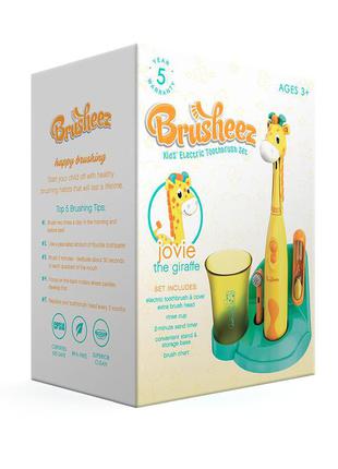 Дитячий набір для чищення зубів, електрична зубна щітка brusheez (usa)2 фото