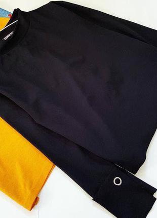 Черная блуза с рукавами zara6 фото