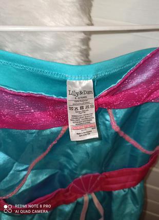 Маскарадное карнавальное платье наряд русалочки ариэль ариель 6-8 лет2 фото