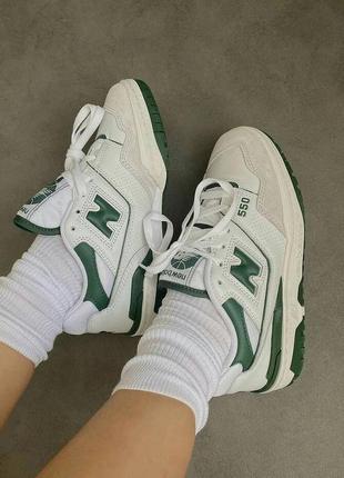 New balance 550 green жіночі кросівки ню беленс