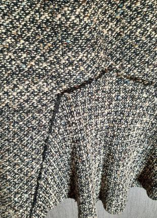 Zara твидовая юбка с оборкой сзади5 фото