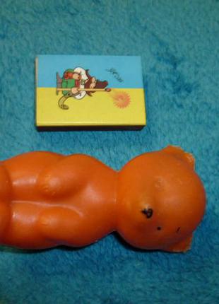 Советский медведь мишка медвежонок пластмассовая игрушка винтаж ссср2 фото