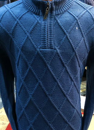 Теплий вовняний светр чоловічий taiko, на блискавці з коміром стійка 5 кольорів 1028об