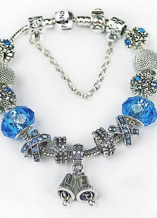 Браслет в стиле пандора pandora с колокольчиками