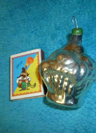 Винтажная советская новогодняя елочная игрушка корзина с фруктами винтаж ссср1 фото
