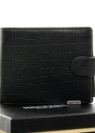 Стильне шкіряне портмоне bretton серія black edition